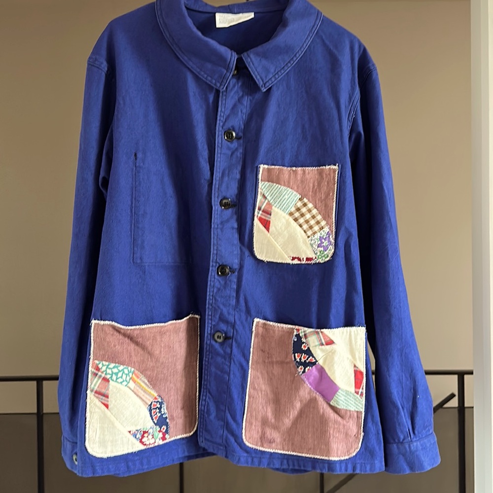 Vintage Handmade Patchwork Army/Chore Jacket